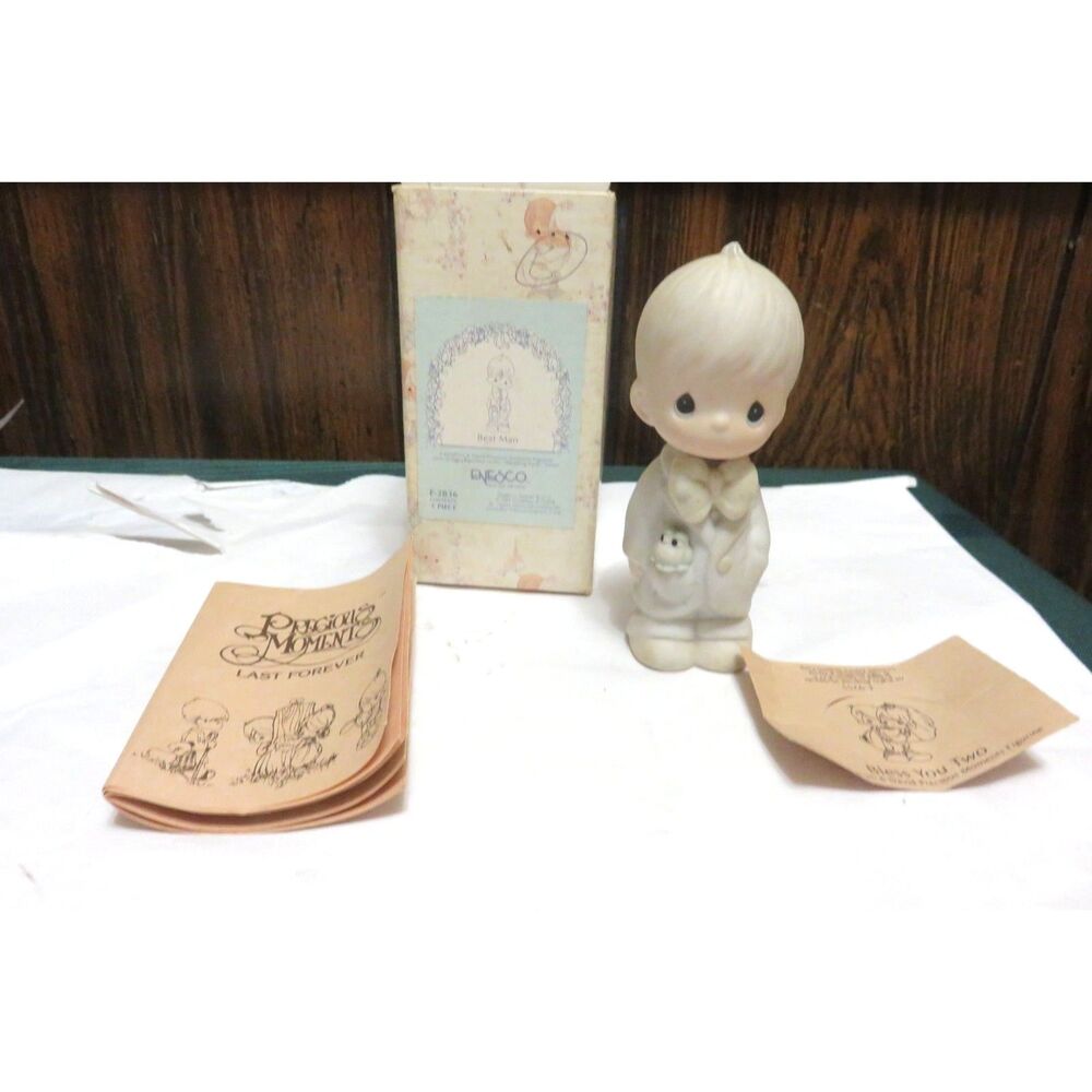 Precious Moments Best Man Figurine 1983 E-2836 Vintage Wedding w/ Box